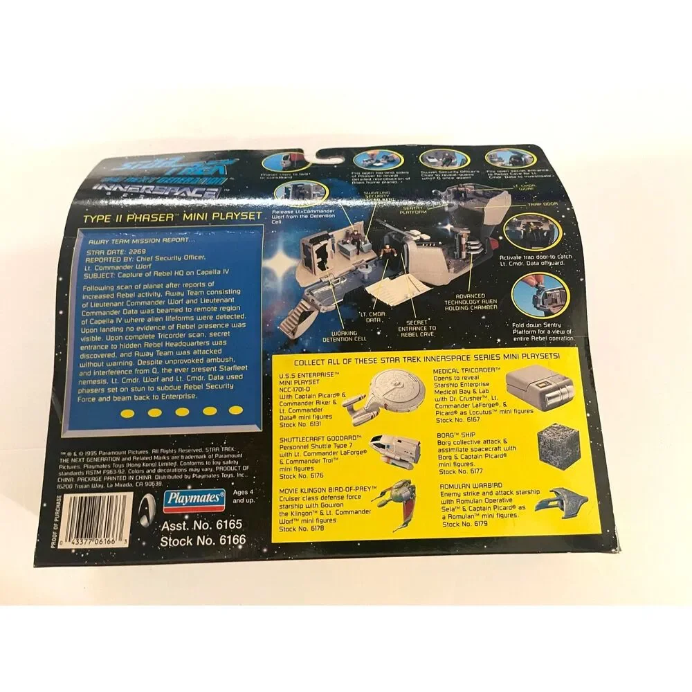 Type II Phaser Star Trek Next Generation Interspace Mini Playset, SEALED Vintage